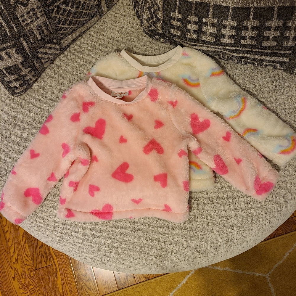 2 super cute Cat and Jack plush sweaters 😍